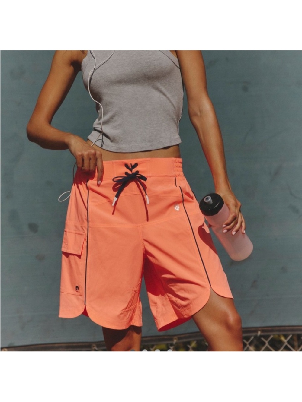 Free People Movement Outlander Shorts (neon coral )